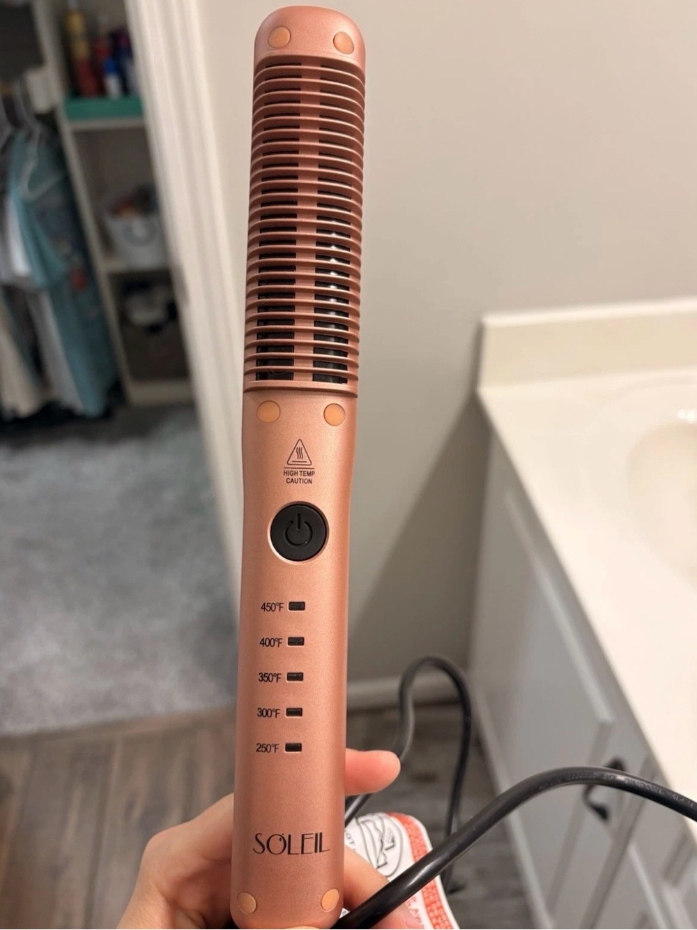 Soleil Styling Comb L40HBS-M39 Ionic Technology 450° Straightener - Rose Gold